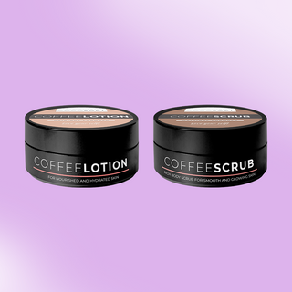 Coffee Scrub & Coffee Lotion - Antioksidanlı, Onarıcı, Çilek ve Batık Giderici Set