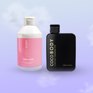 Body Scrub & Intensive Bräunungsöl – Glättende und Bräunende Set