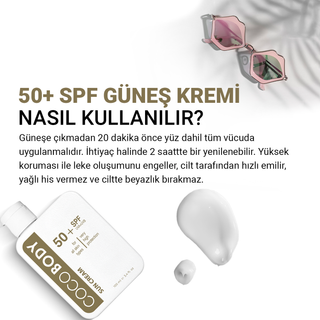 Yoğun Bronzlaştırıcı Yağ & 50+ Yüksek Korumalı Güneş Kremi