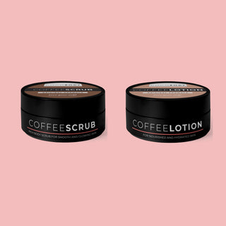 Coffee Scrub & Coffee Lotion - Antioksidanlı, Onarıcı, Çilek ve Batık Giderici Set