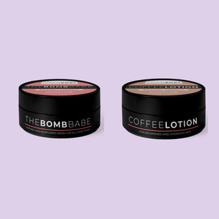 The Bomb Babe & Coffee Lotion - Vücut Yenileyici, Saç Onarıcı Bakım Seti