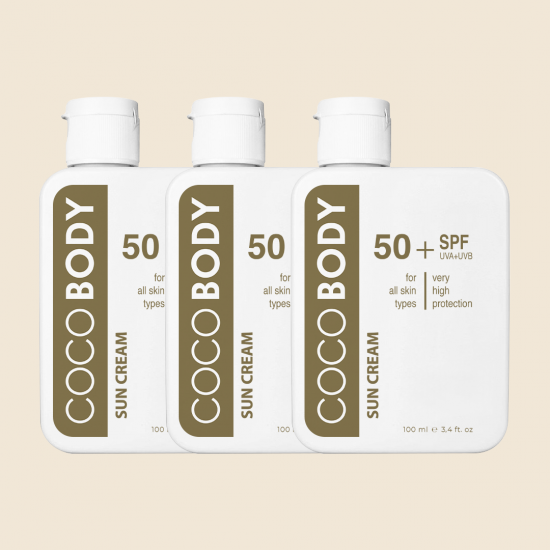 3 Adet CocoBody Spf 50+ Ultra Yüksek Koruyucu Güneş Kremi